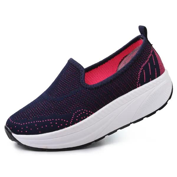 Comfy Slip-On Double Mesh Platform Shoes