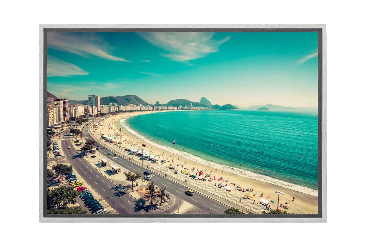 Copacabana Beachfront, Rio | Canvas Wall Art Print