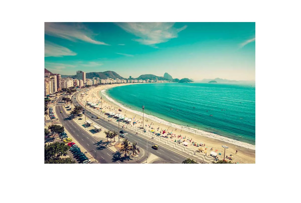 Copacabana Beachfront, Rio | Canvas Wall Art Print