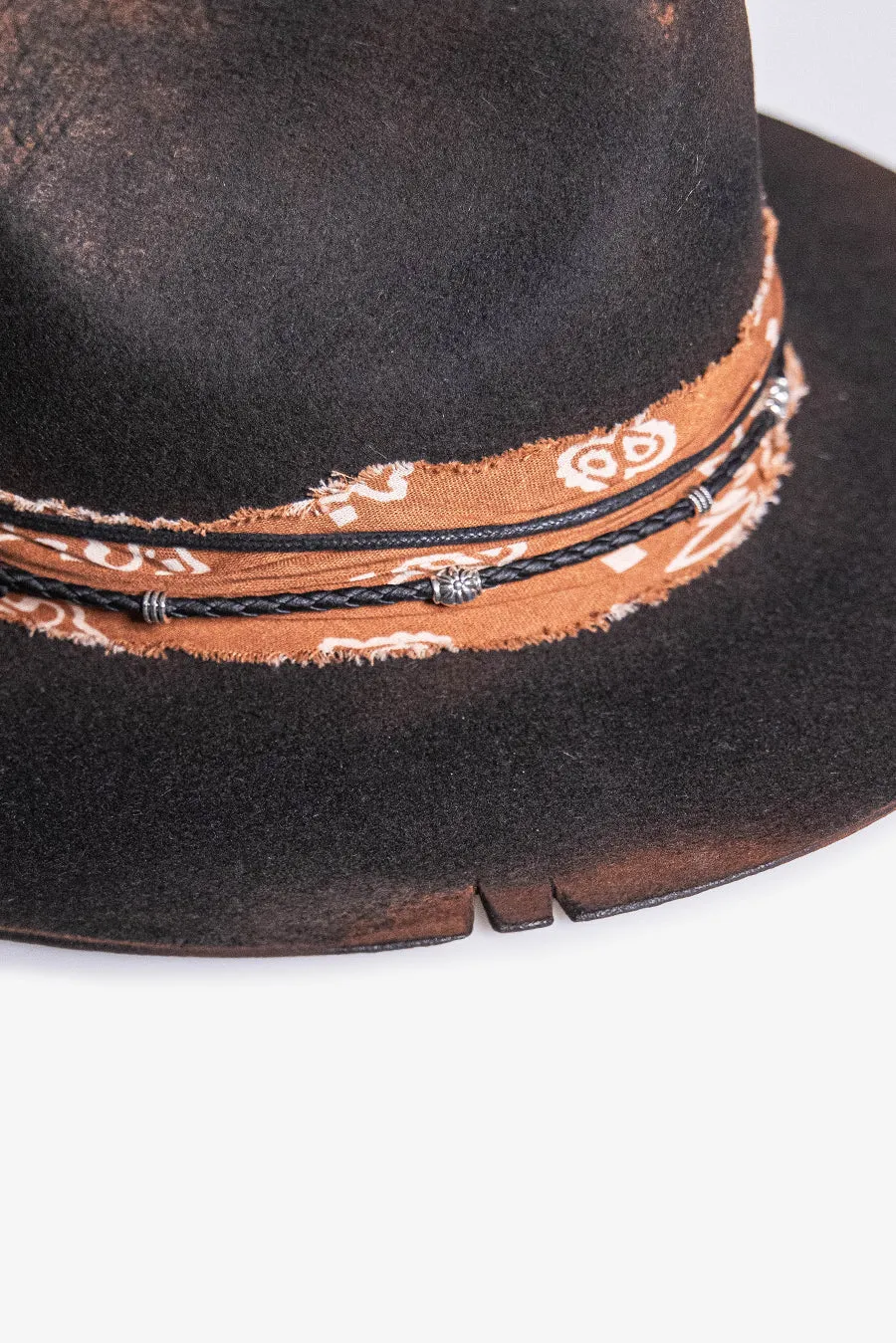 CORNELL FEDORA HAT | BURNT BLACK