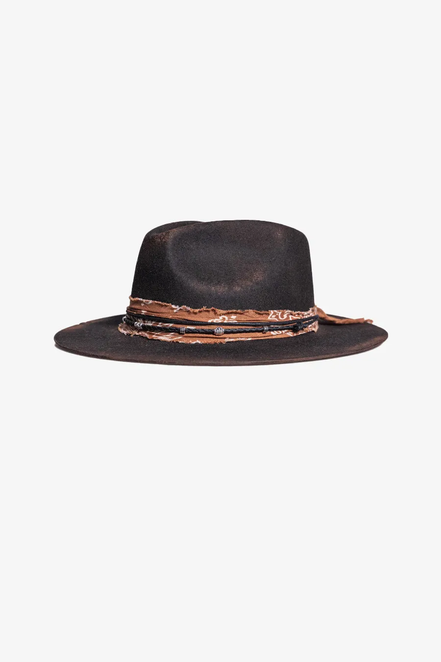 CORNELL FEDORA HAT | BURNT BLACK