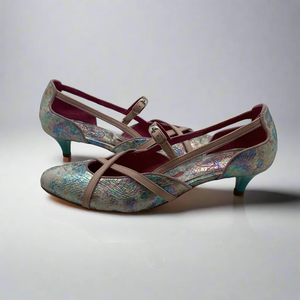 Croisse- multi pastel- mermaid kitten heel