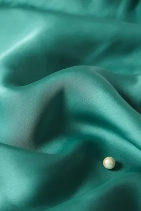 Dark Olive Dyed Georgette Satin Fabric