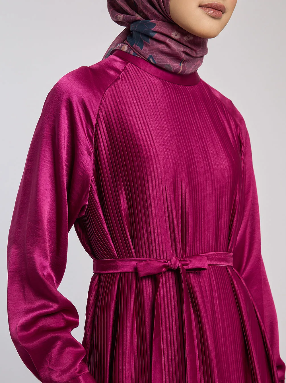 DENA DRESS PLAIN FUSCHIA