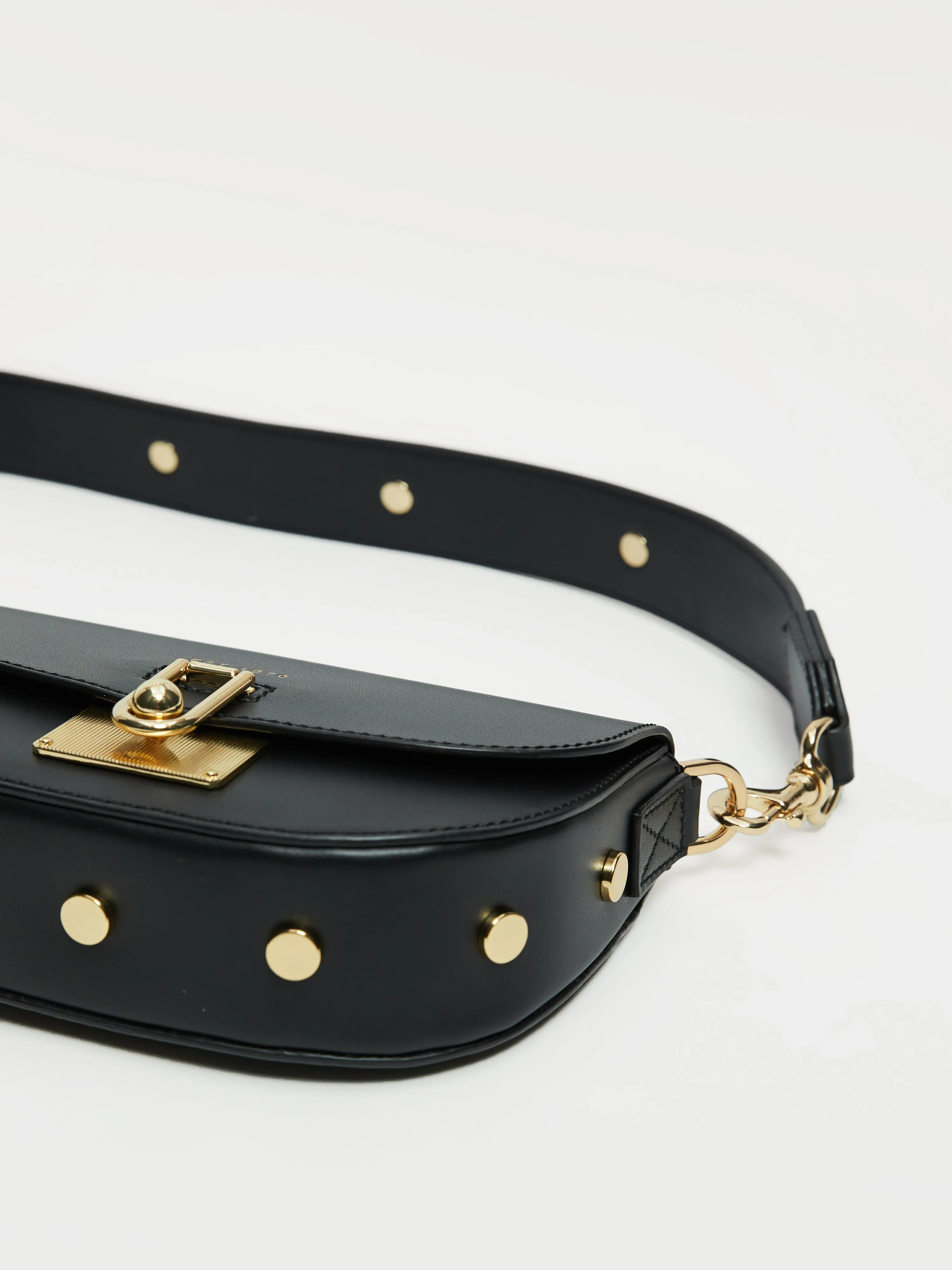 Denbigh Studded Leather Bag | Black