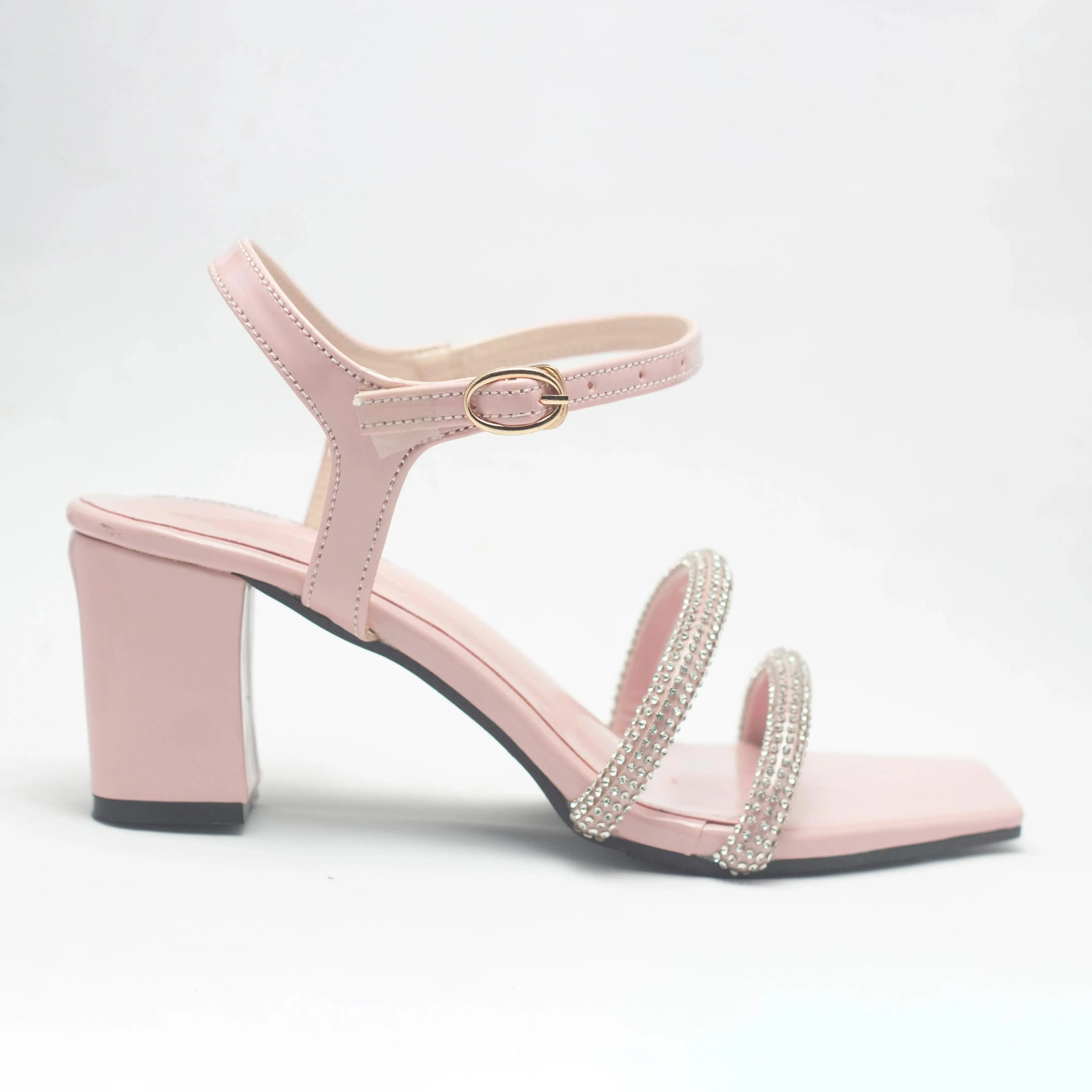 Find Double Detailed Strap Block Heels Luxury Shoes | Nawabi Shoes BD