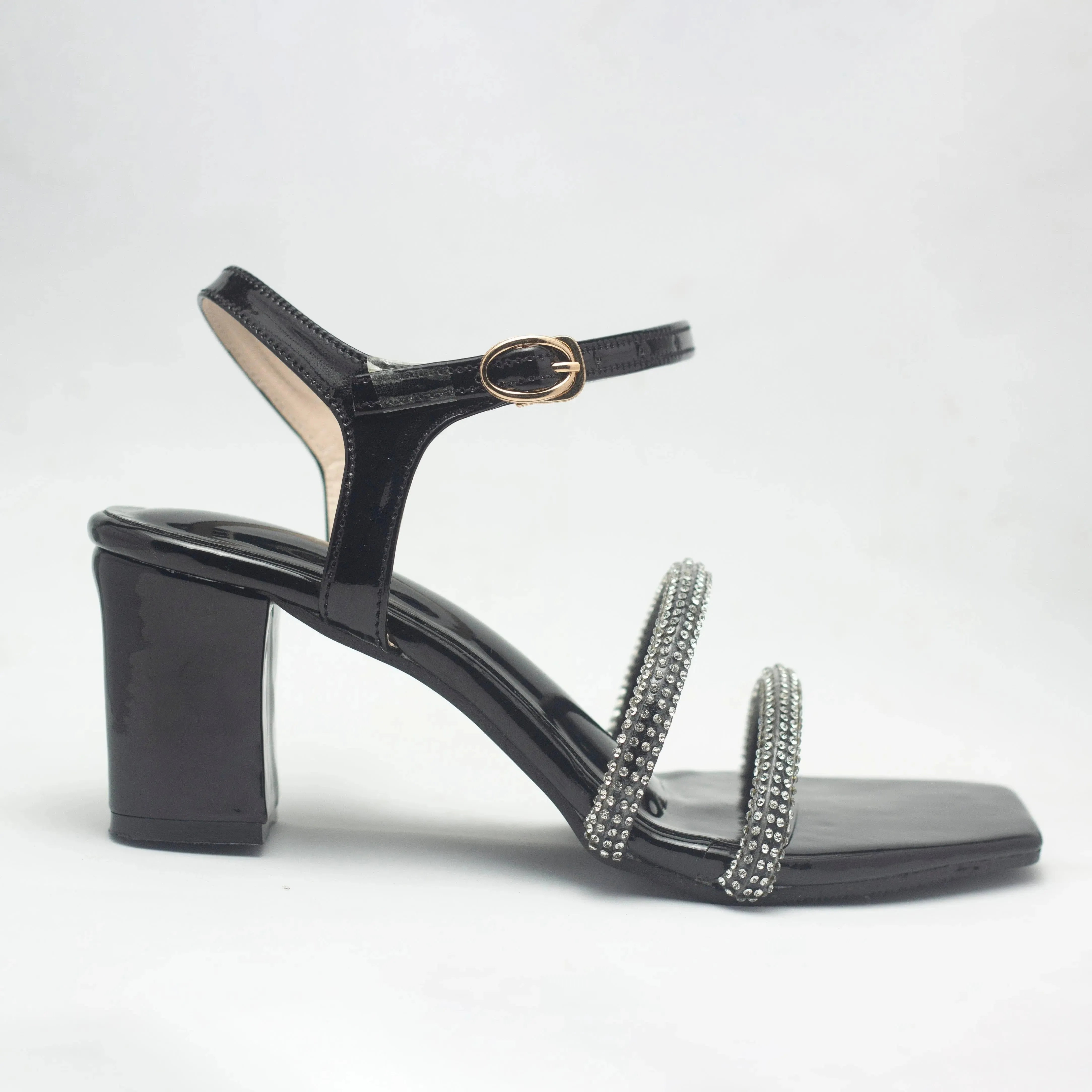 Find Double Detailed Strap Block Heels Luxury Shoes | Nawabi Shoes BD