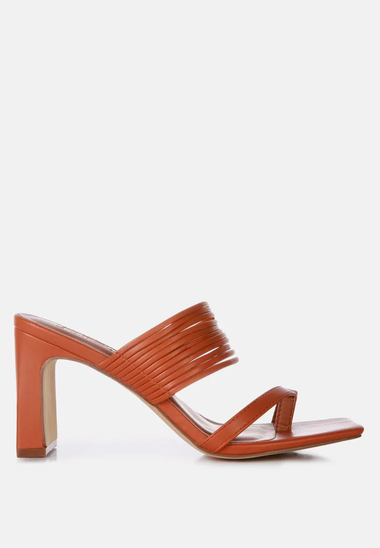 Follow Me Mid Block Heel Sandals