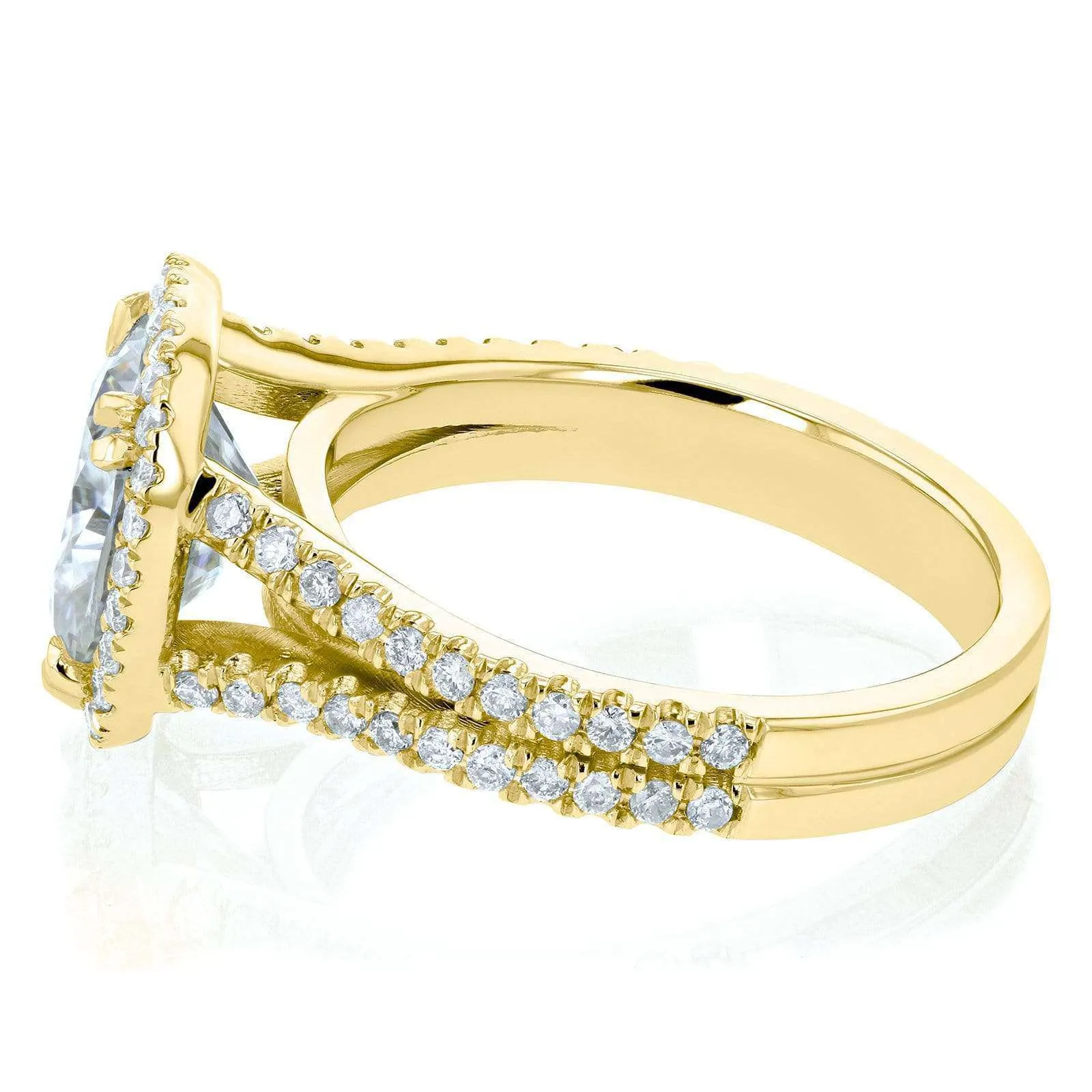 Halo Split Shank Ring