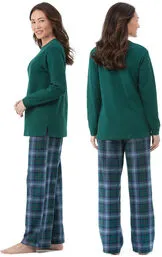 Heritage Plaid Thermal-Top Women's Pajamas - Couples