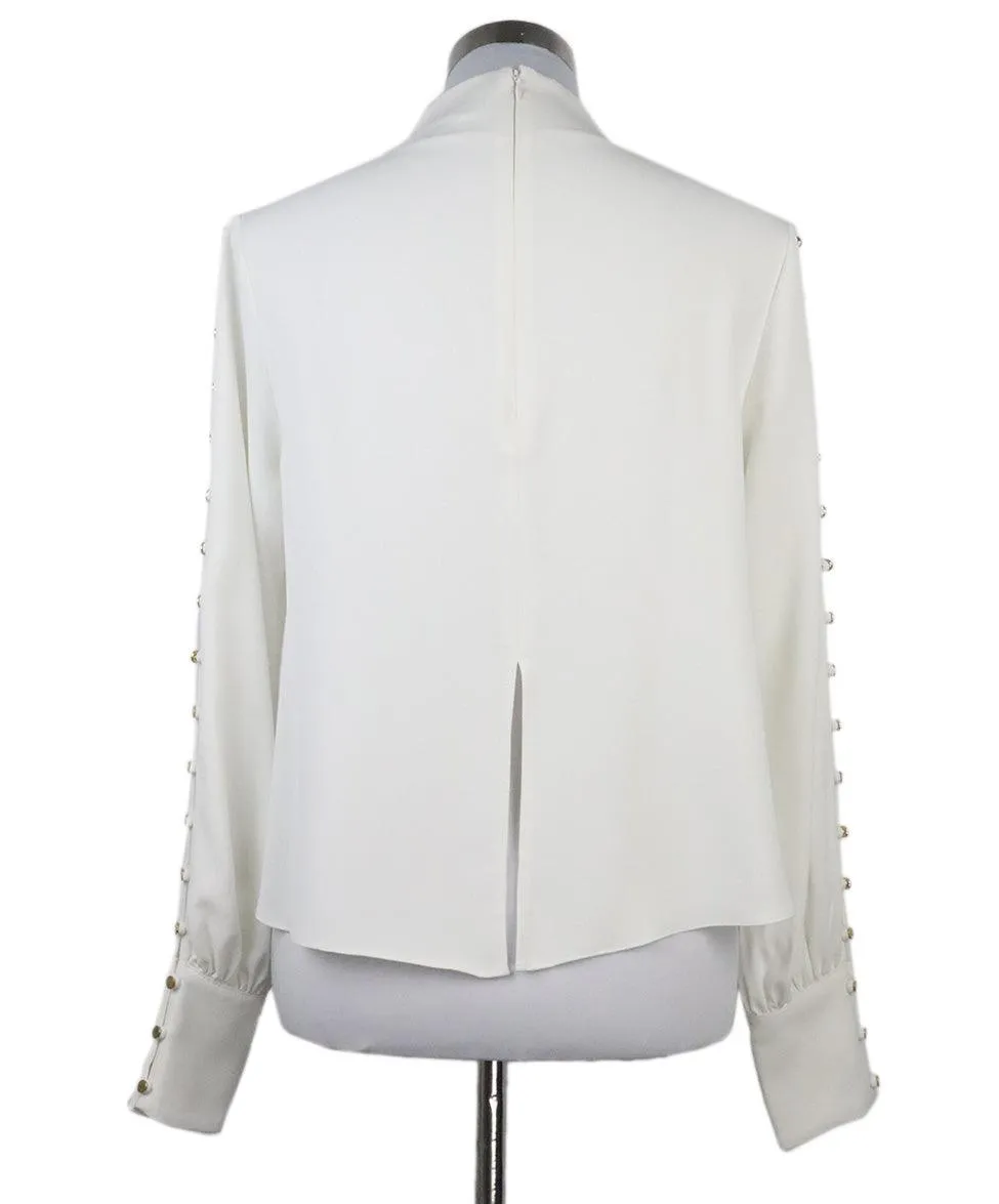 Intermix White & Gold Studded Top sz 4