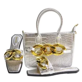 Italian Designer Shoes Bags Matching Set Party Wedding Fashion Shoes