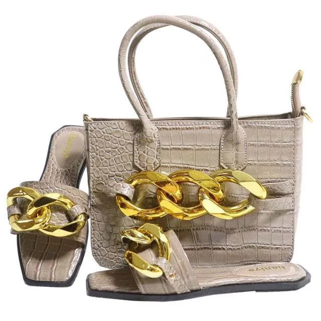 Italian Designer Shoes Bags Matching Set Party Wedding Fashion Shoes