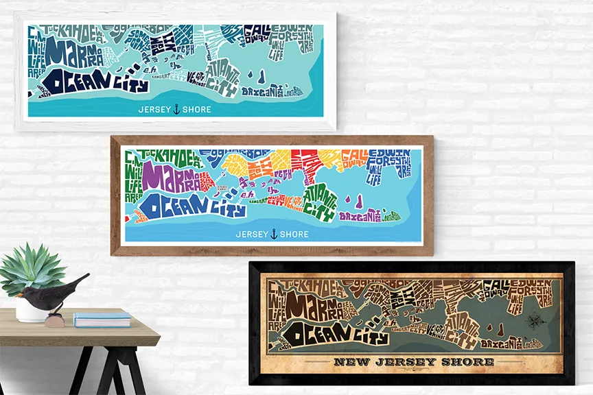 Jersey Shore: Ocean City through Atlantic City Type Map