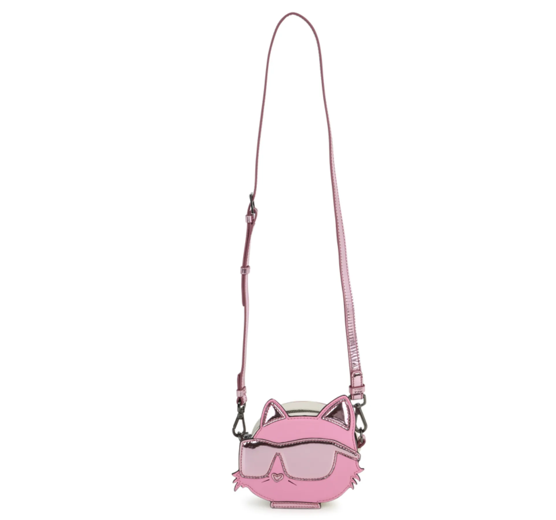 KARL LAGERFELD SS24 Metallic Coated Choupette Shoulder Bag