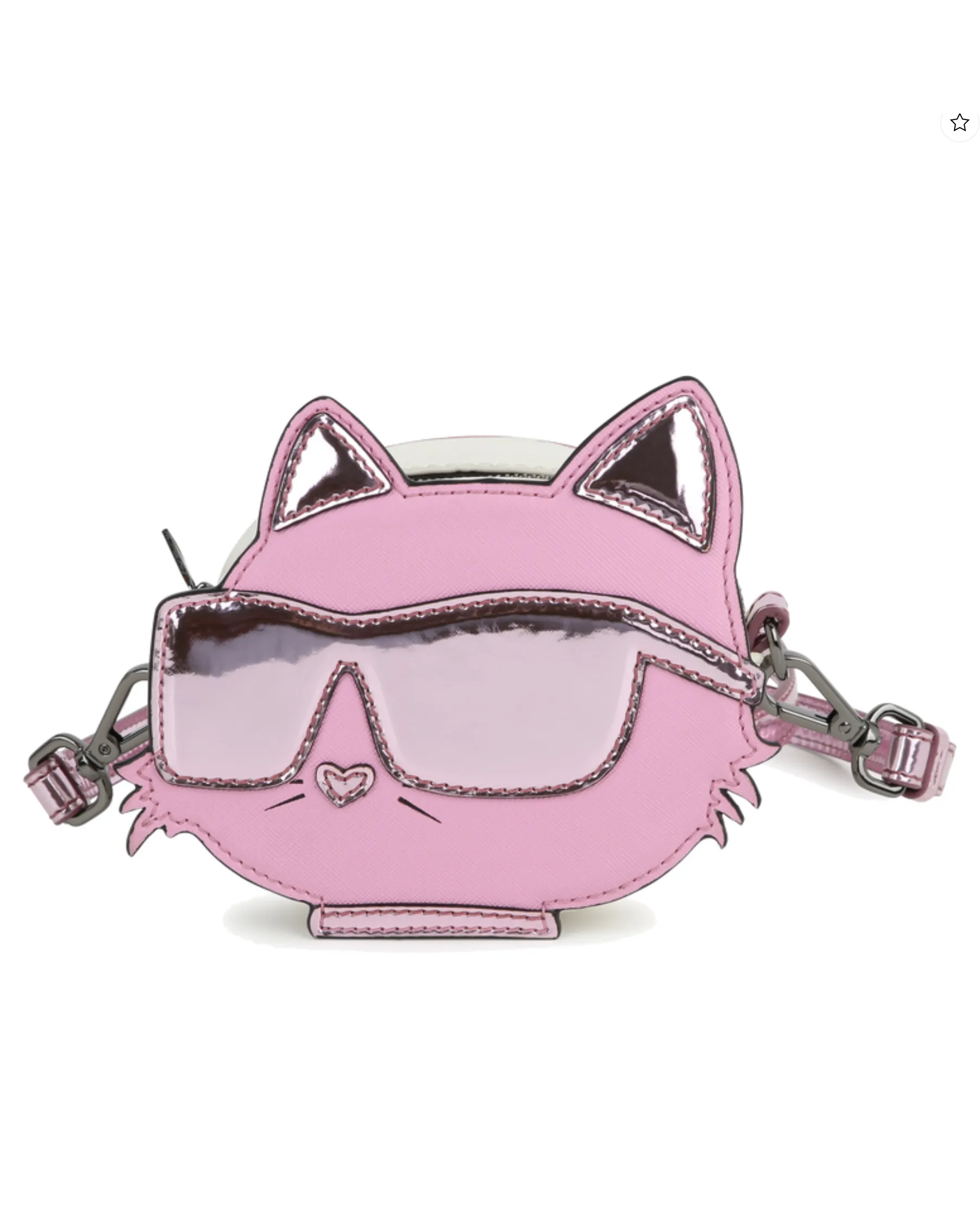 KARL LAGERFELD SS24 Metallic Coated Choupette Shoulder Bag