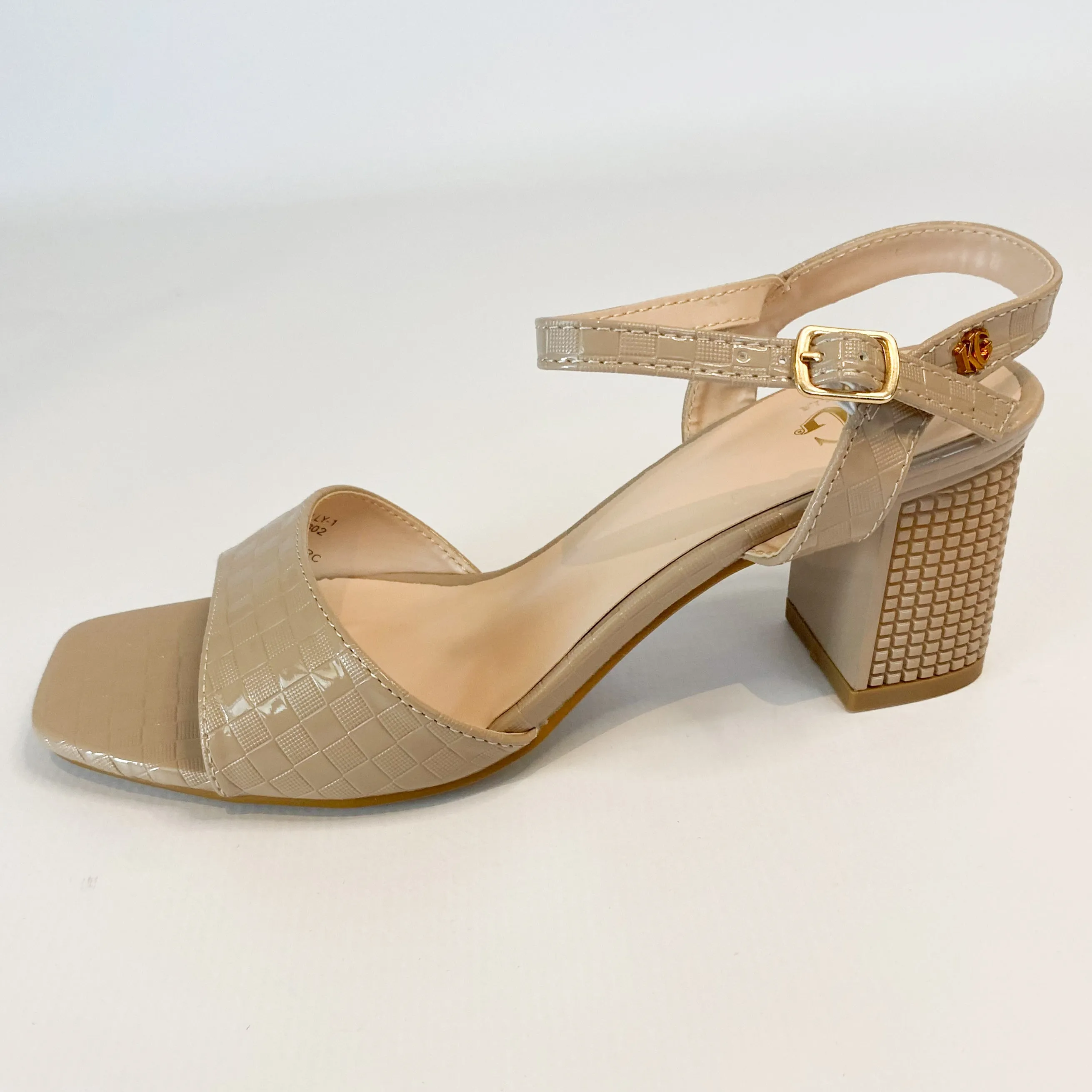 KG beige block heel sandal