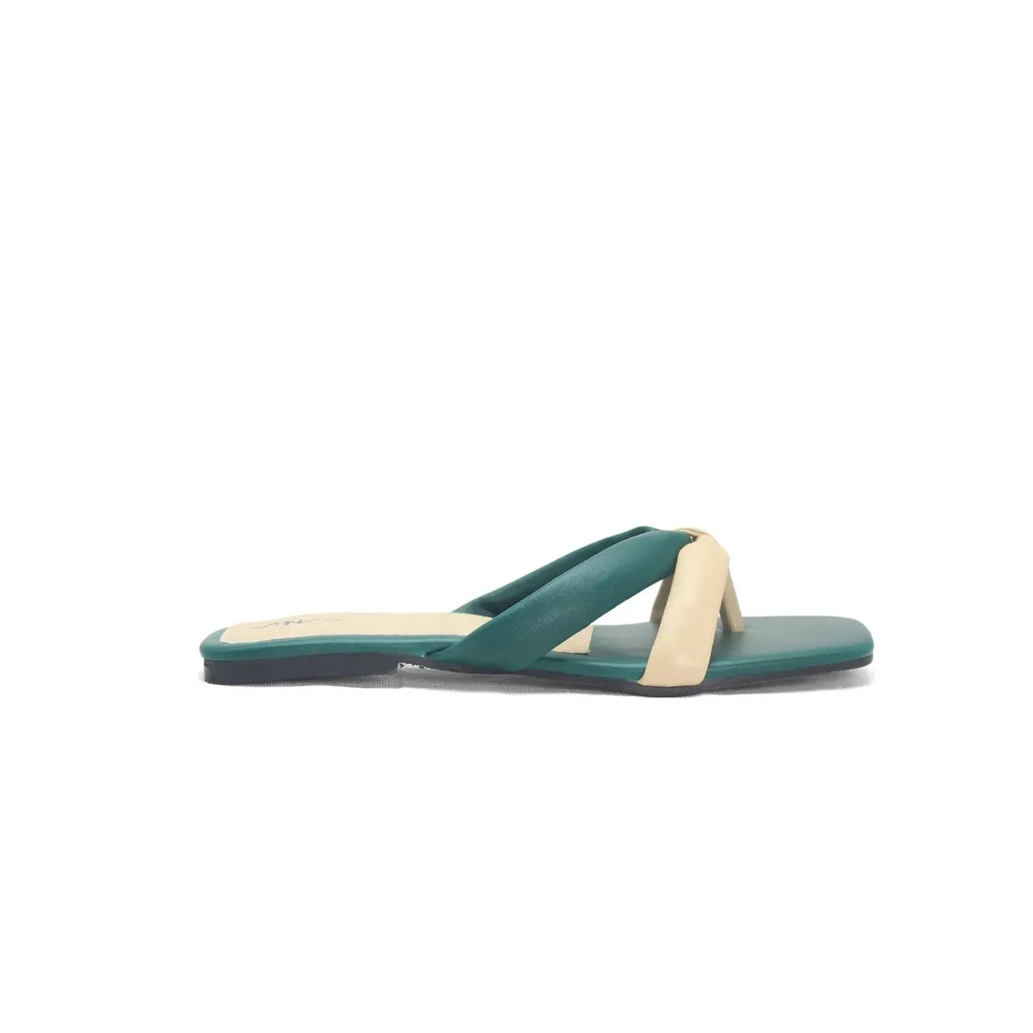 Knotted Strap Flat Sandals - Stylish Minimalist Flats with Square Toe