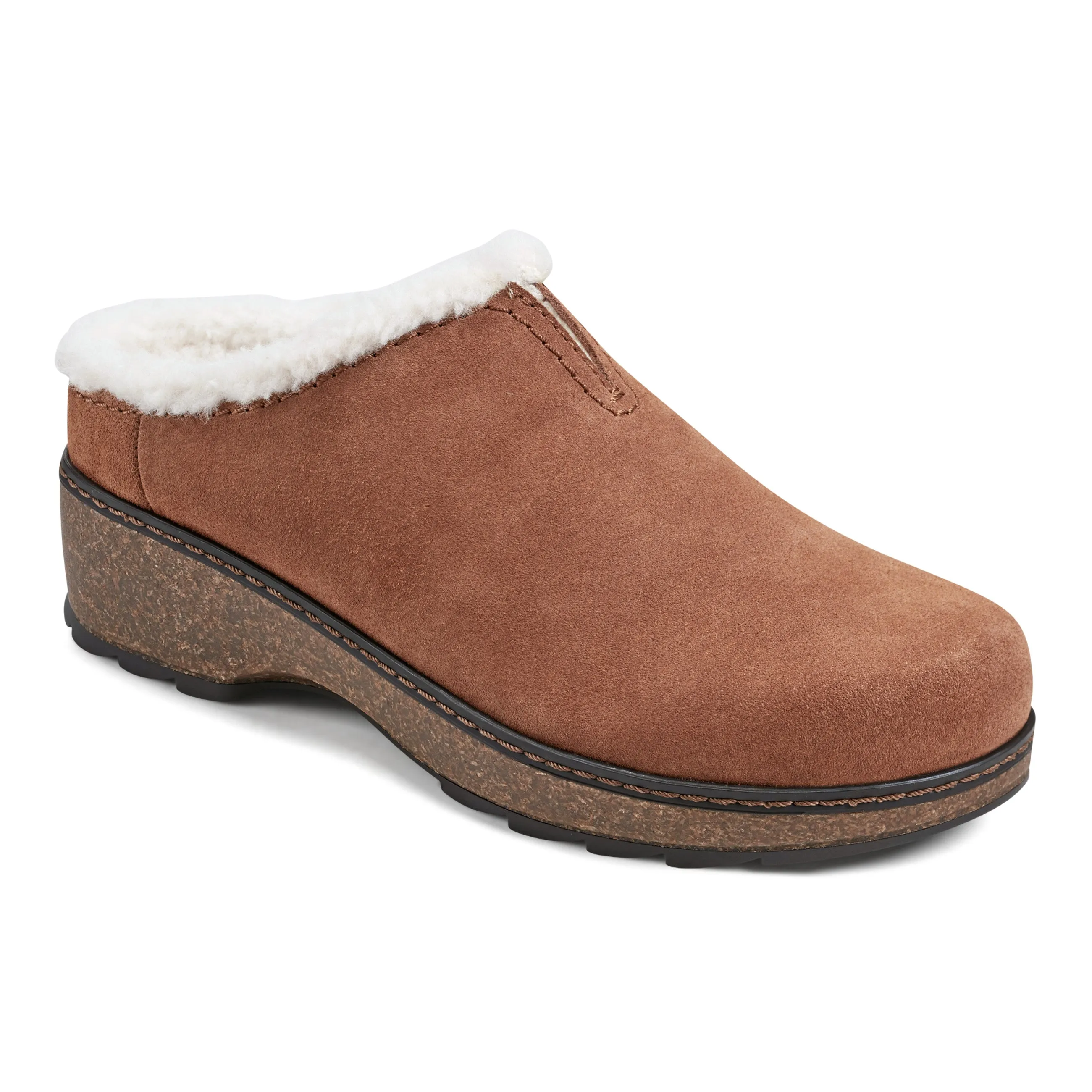 Kolia Round Toe Slip-on Casual Heeled Mules