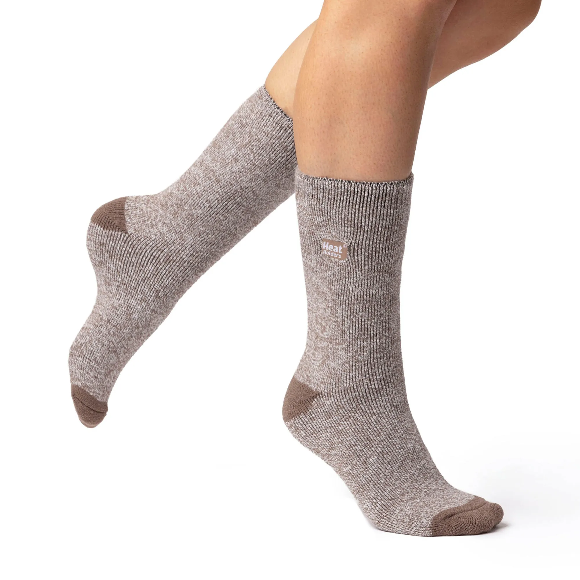 Ladies Lite Viola Socks - Brown & Cream