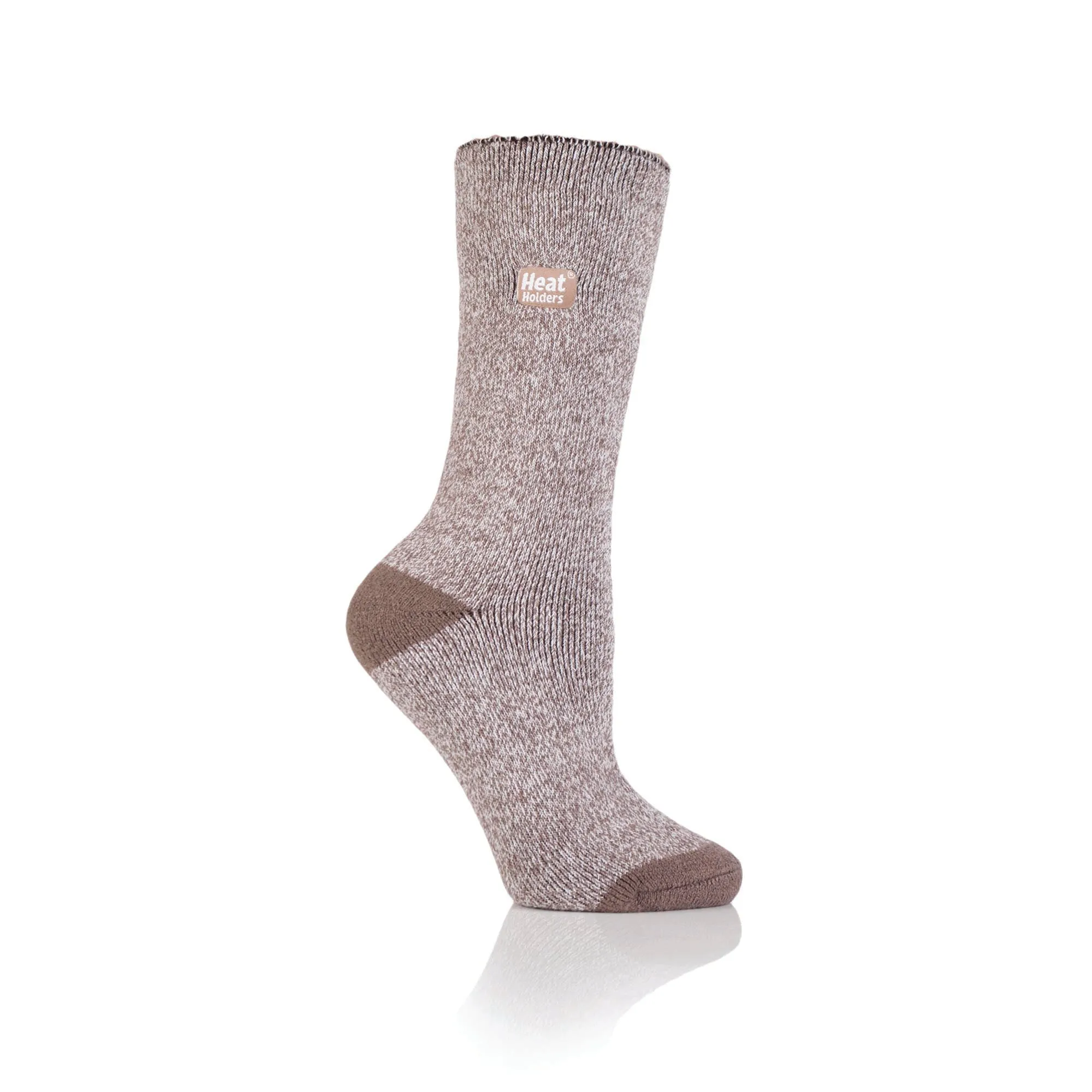 Ladies Lite Viola Socks - Brown & Cream