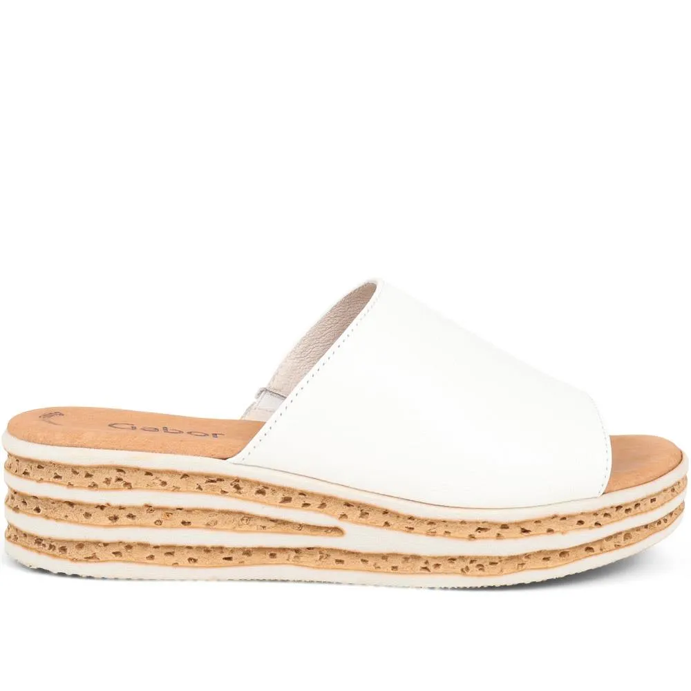 Leather Slip On Sandals - GAB37508 / 323 539