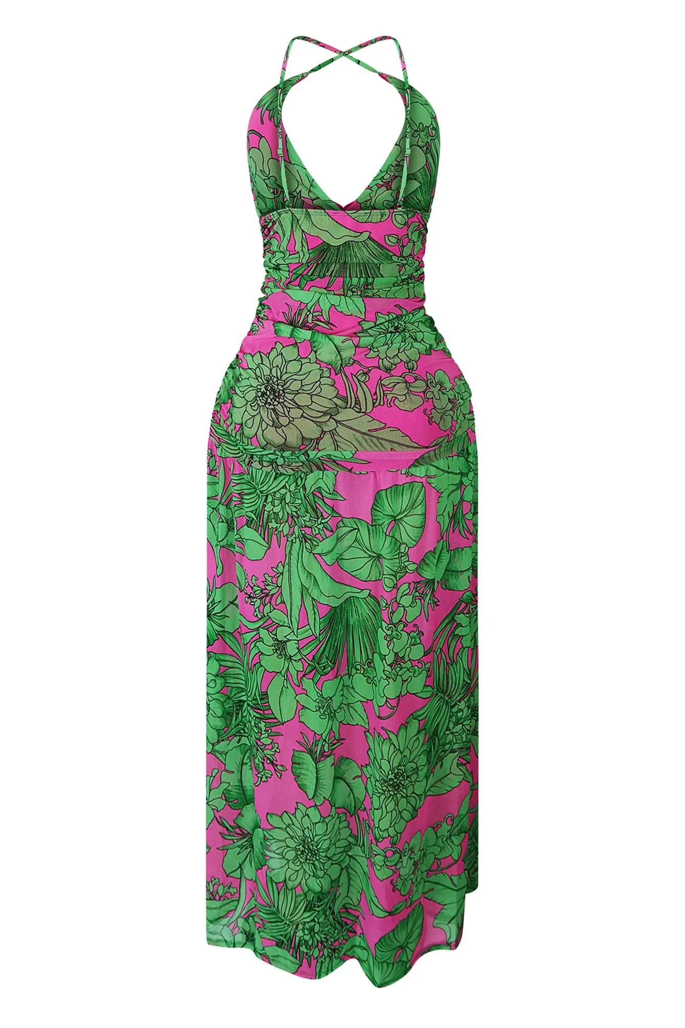 Lovely Lady Print Maxi Dress