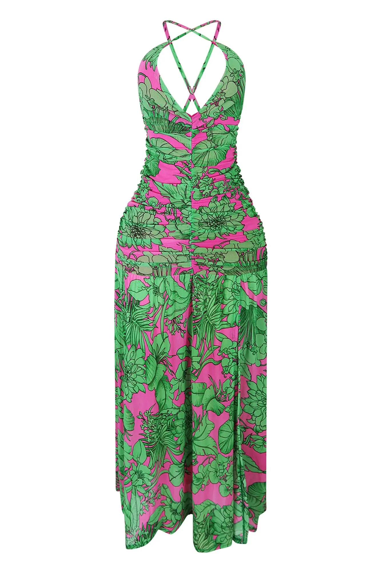 Lovely Lady Print Maxi Dress