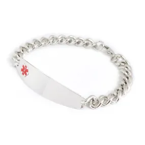 Medilog™ ID Stainless Steel Bracelet and Plaque w/ Raised Attached Medilog Charm