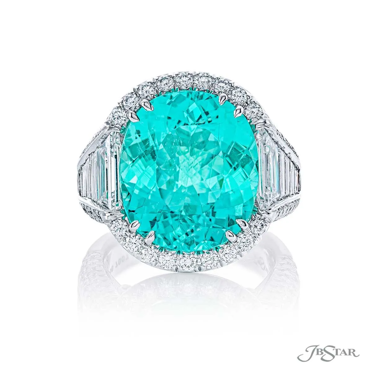 Paraiba and Diamond Ring