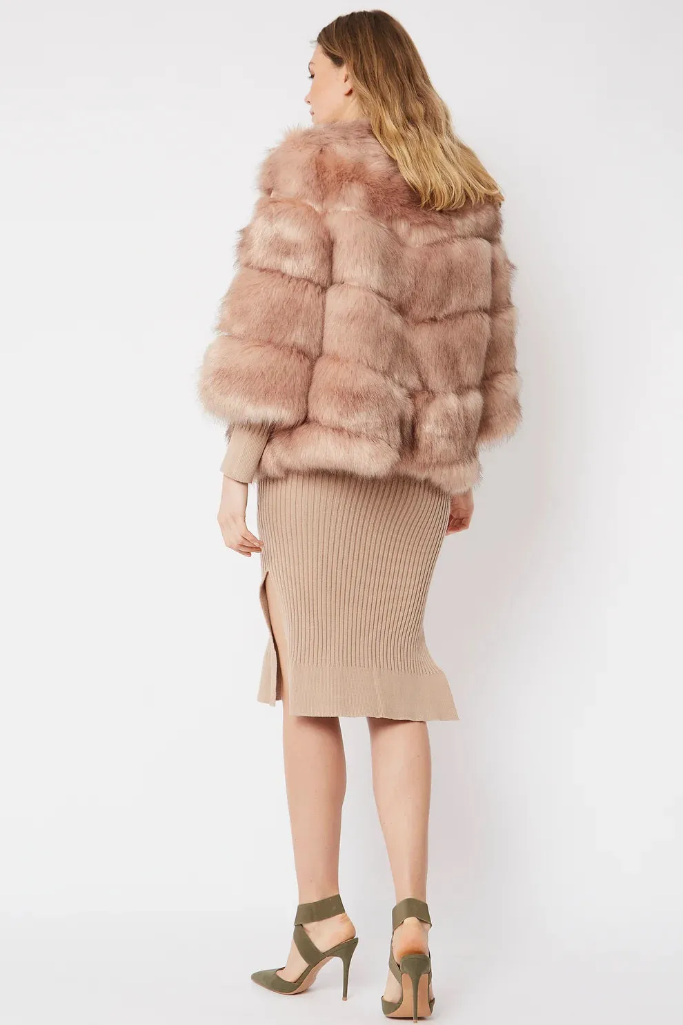 Pink Faux Fur Ella Coat