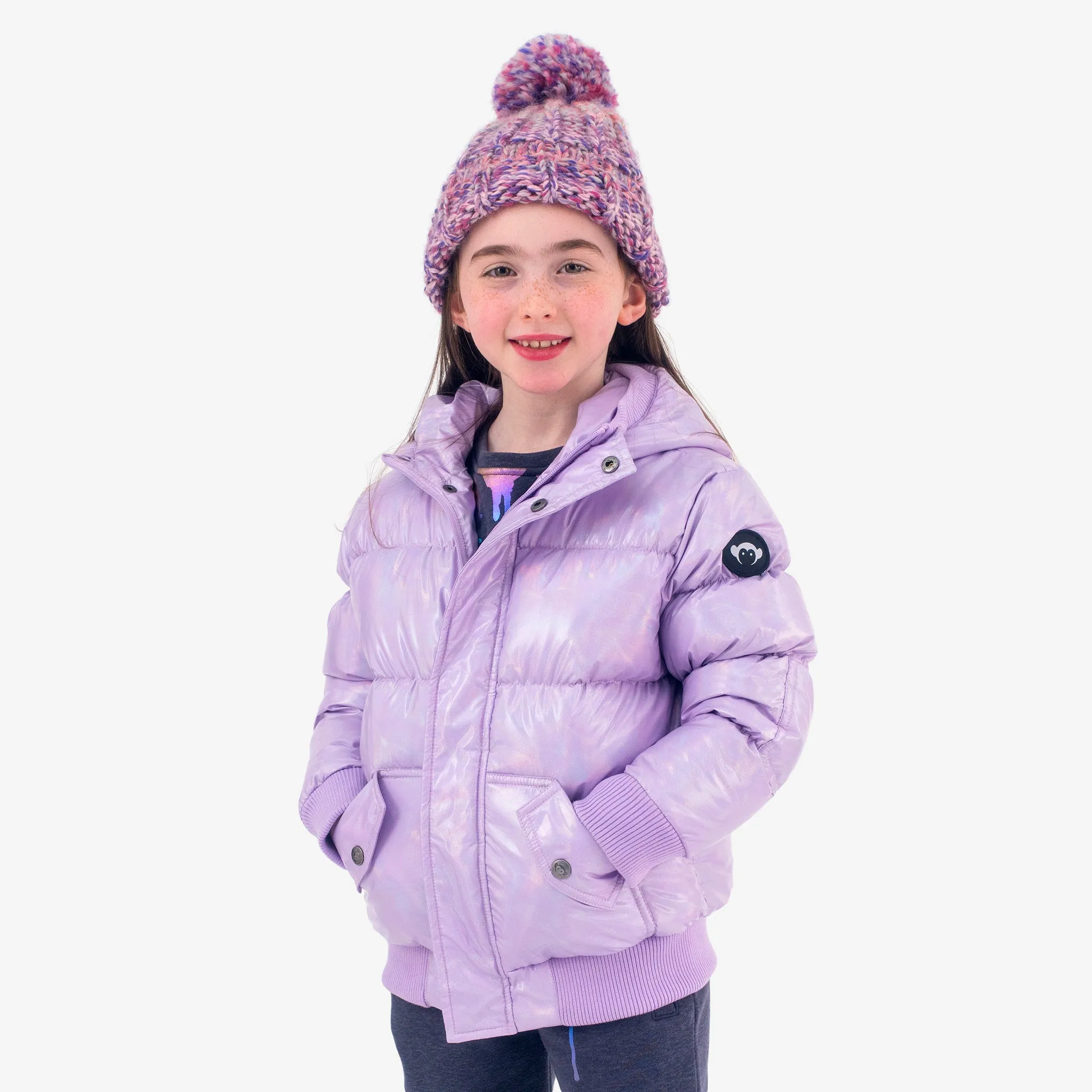 Puffy Coat | Metallic Lavender