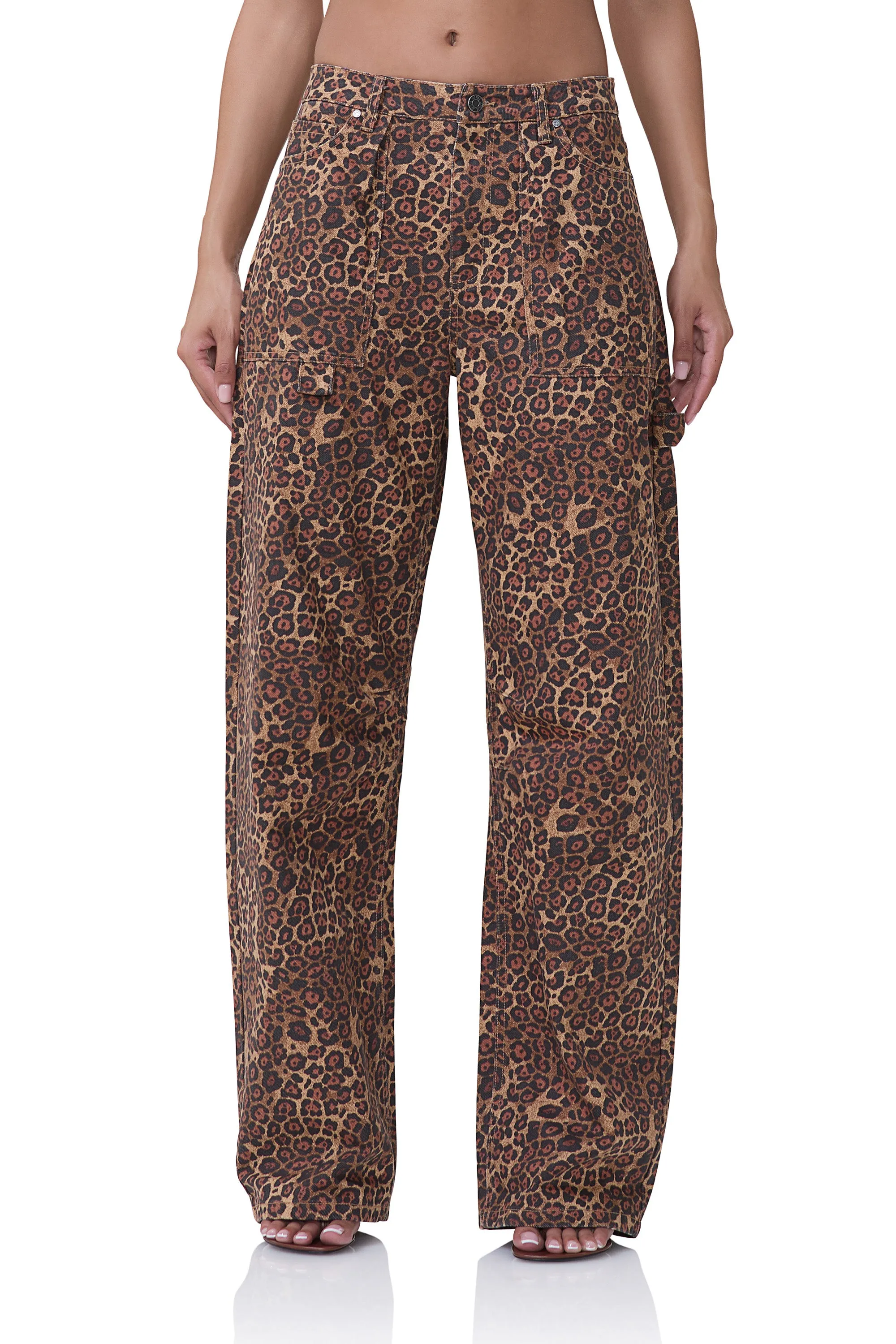 Rhett Barrel Jean - Rock Leopard