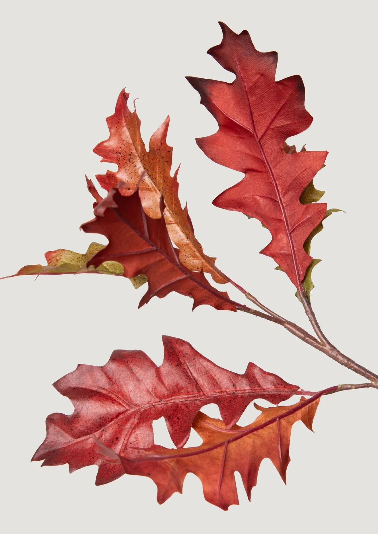 SALE - Tall Burgundy Artificial Oak Leaf Branch - 43.25"