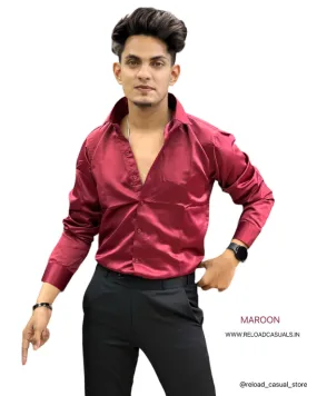 Satin Shirt & Adj Lycra Pant - Combo