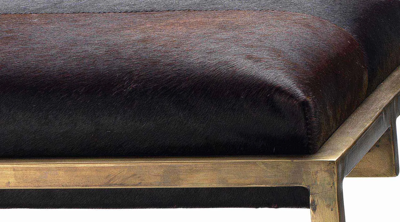 Shelby Bench - Brown Hide