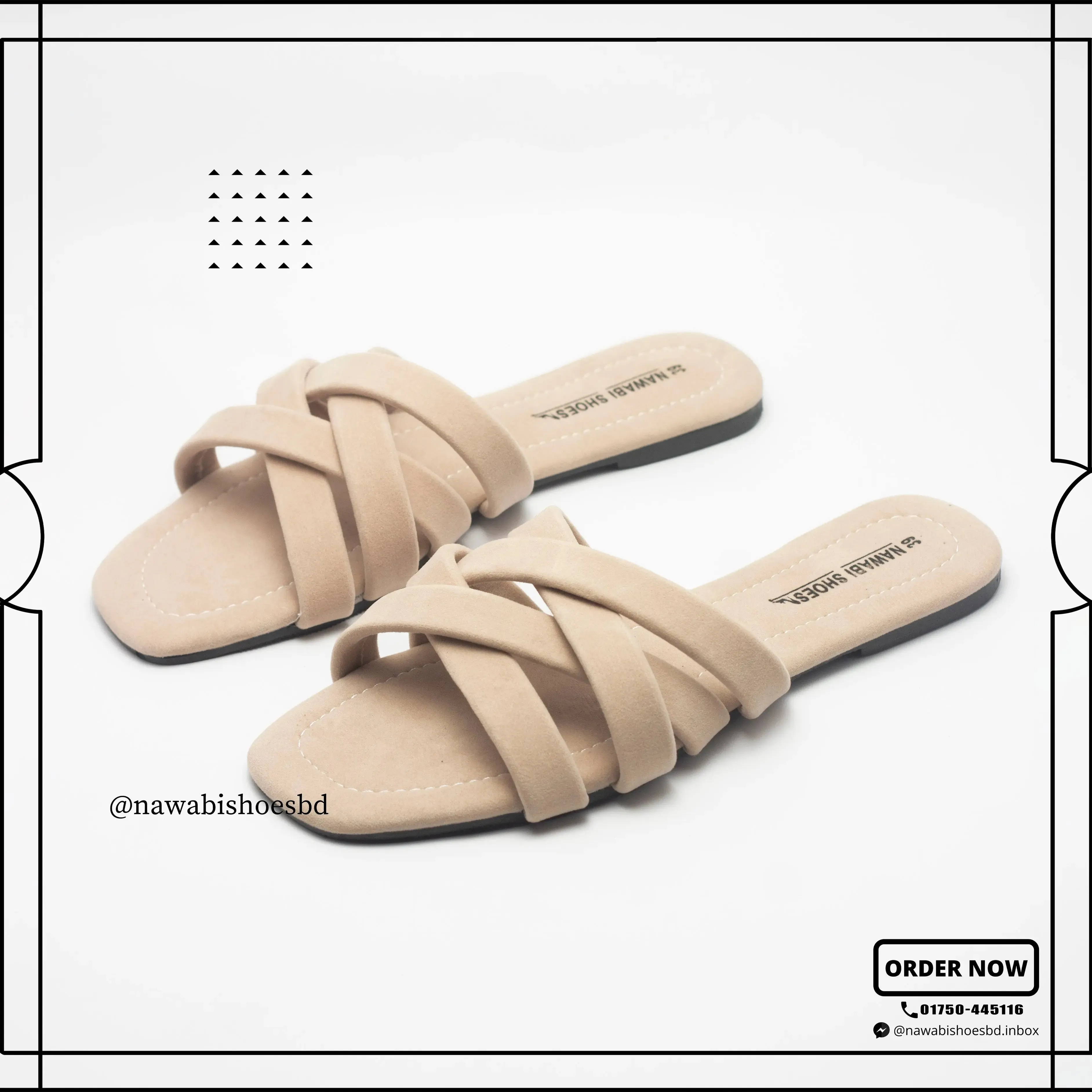 Shop Modern Cross Strappy Women's Flat Sandals | Nawabi Shoes BD