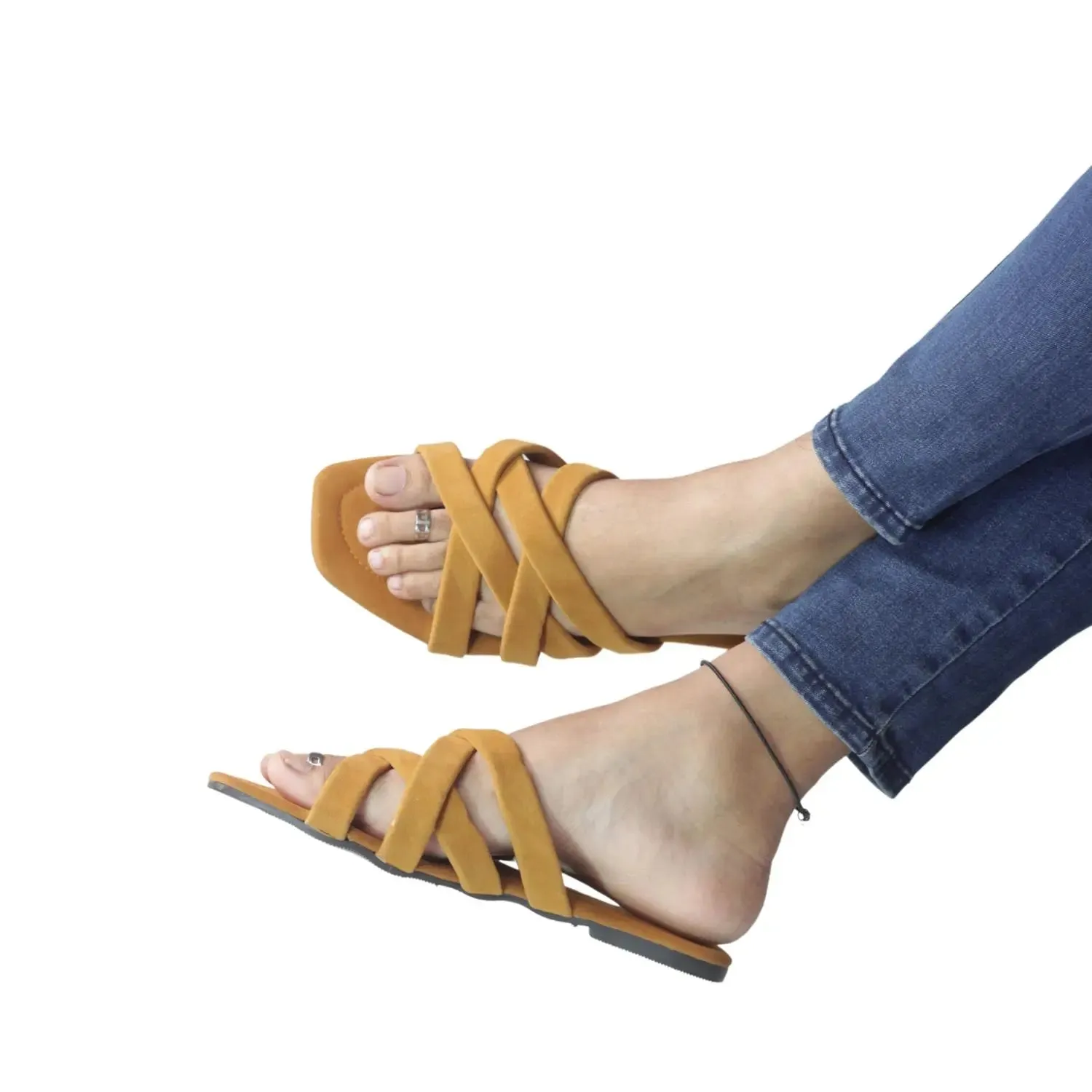 Shop Modern Cross Strappy Women's Flat Sandals | Nawabi Shoes BD