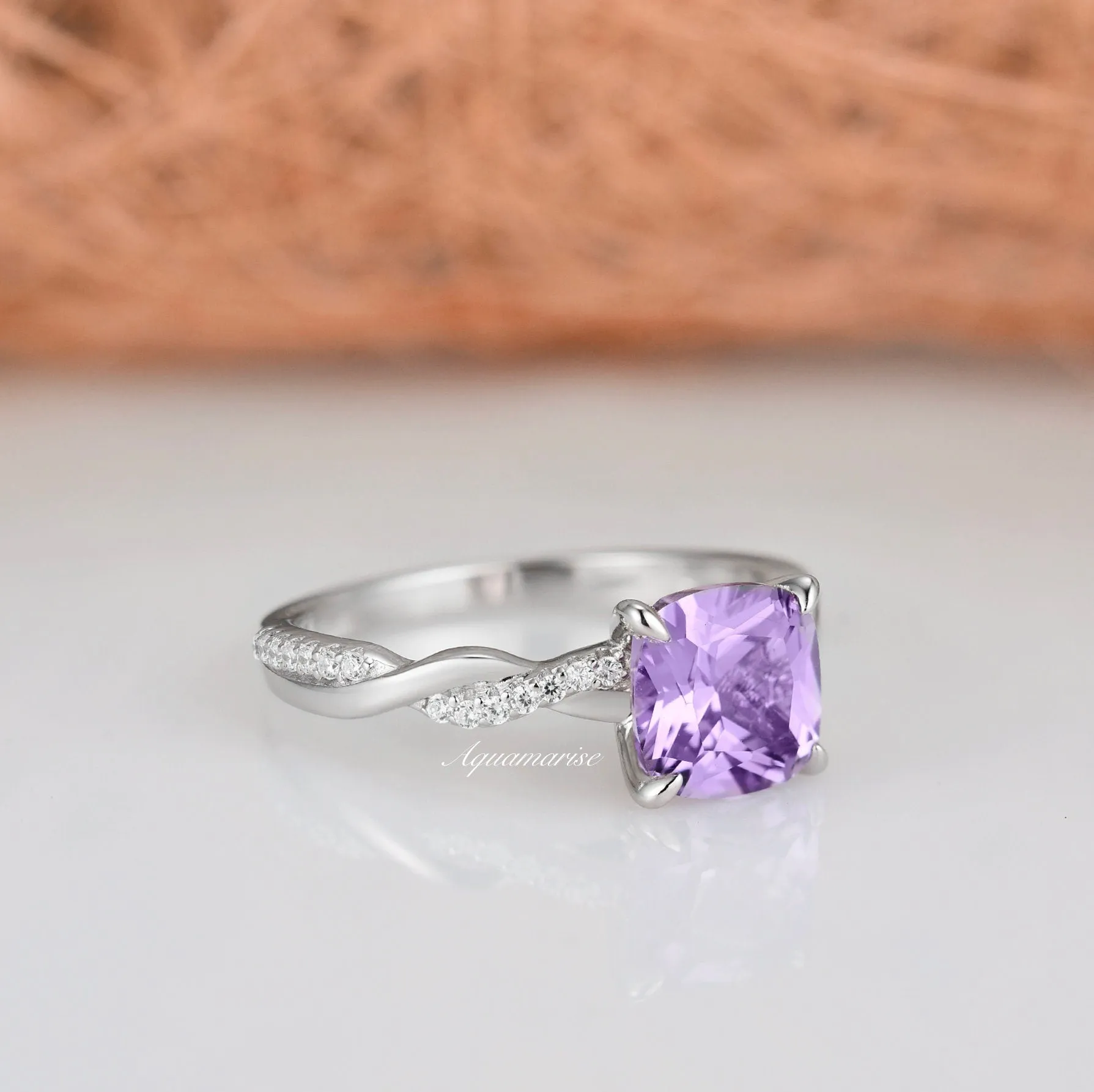 Sophia Amethyst Ring-  Sterling Silver