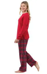 Stewart Plaid Thermal-Top Women's Pajamas - Couples