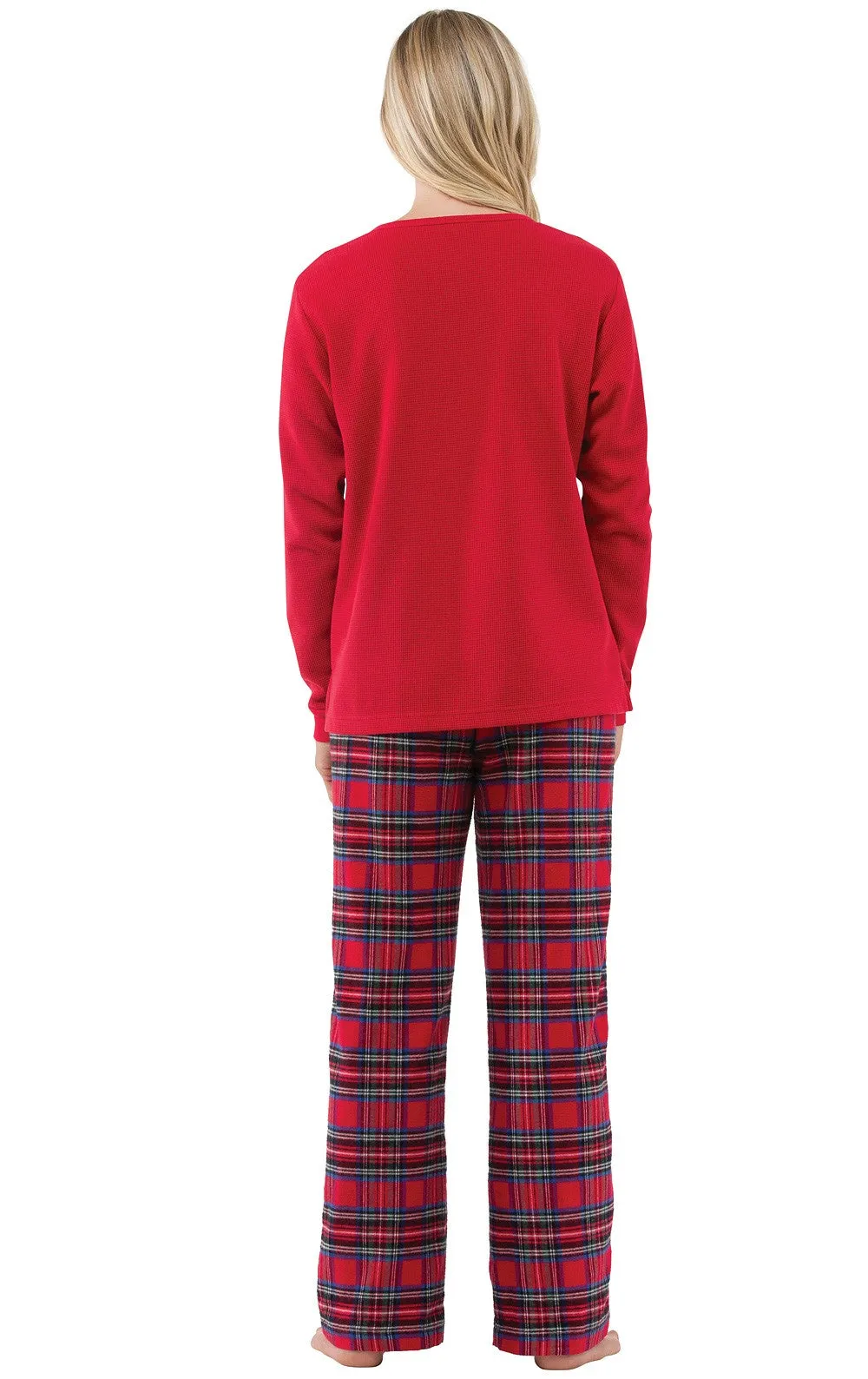 Stewart Plaid Thermal-Top Women's Pajamas - Couples