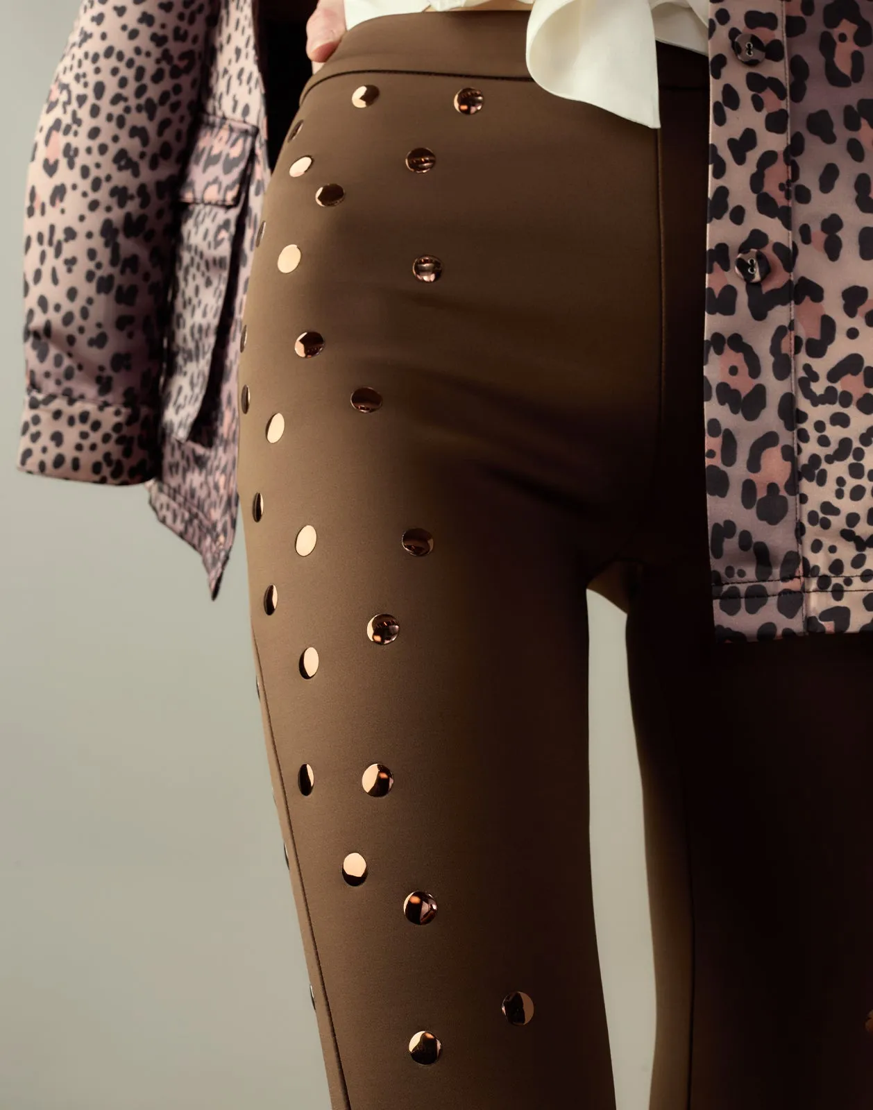 Studded Bonded Pants