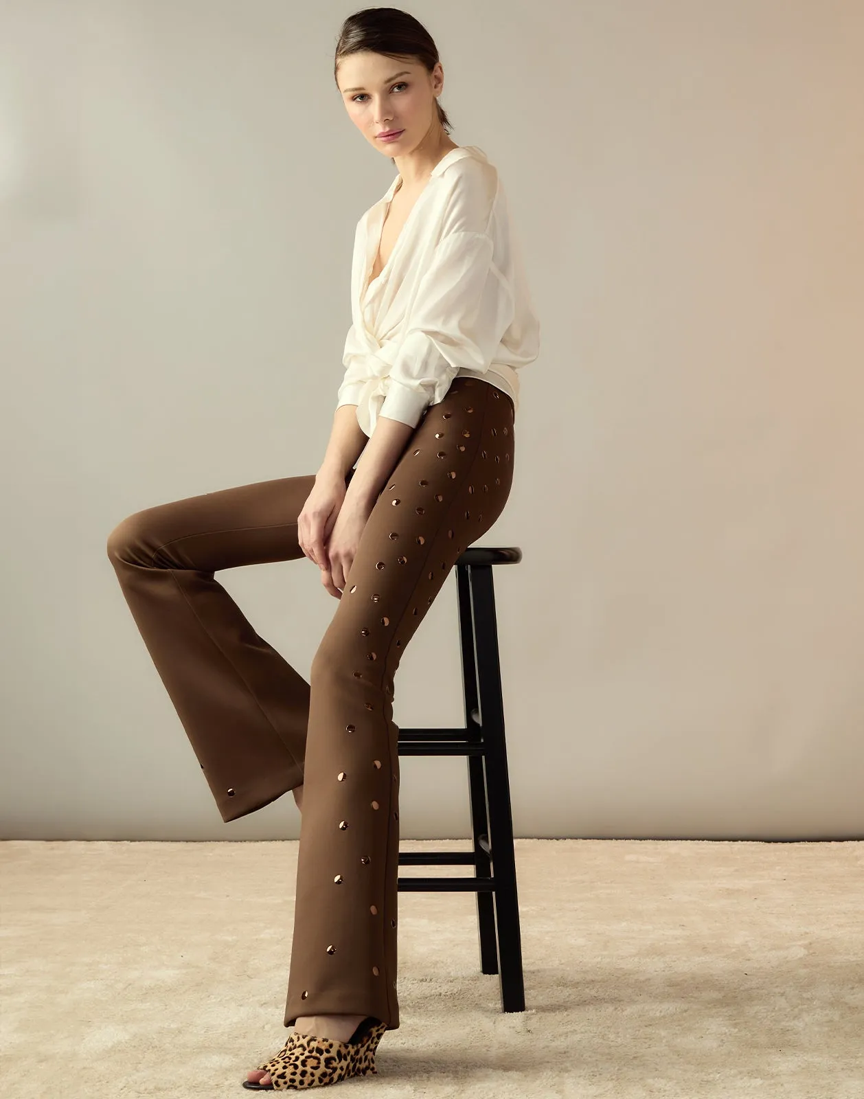 Studded Bonded Pants