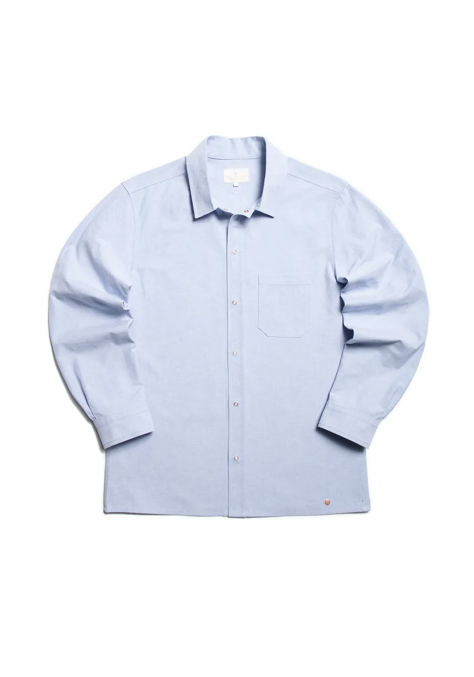 The Cotton Studded Overshirt - Azure