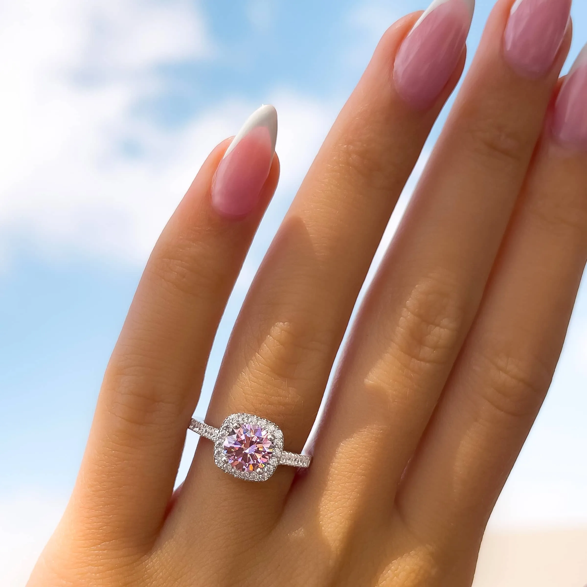 The Halo - Pink Sapphire