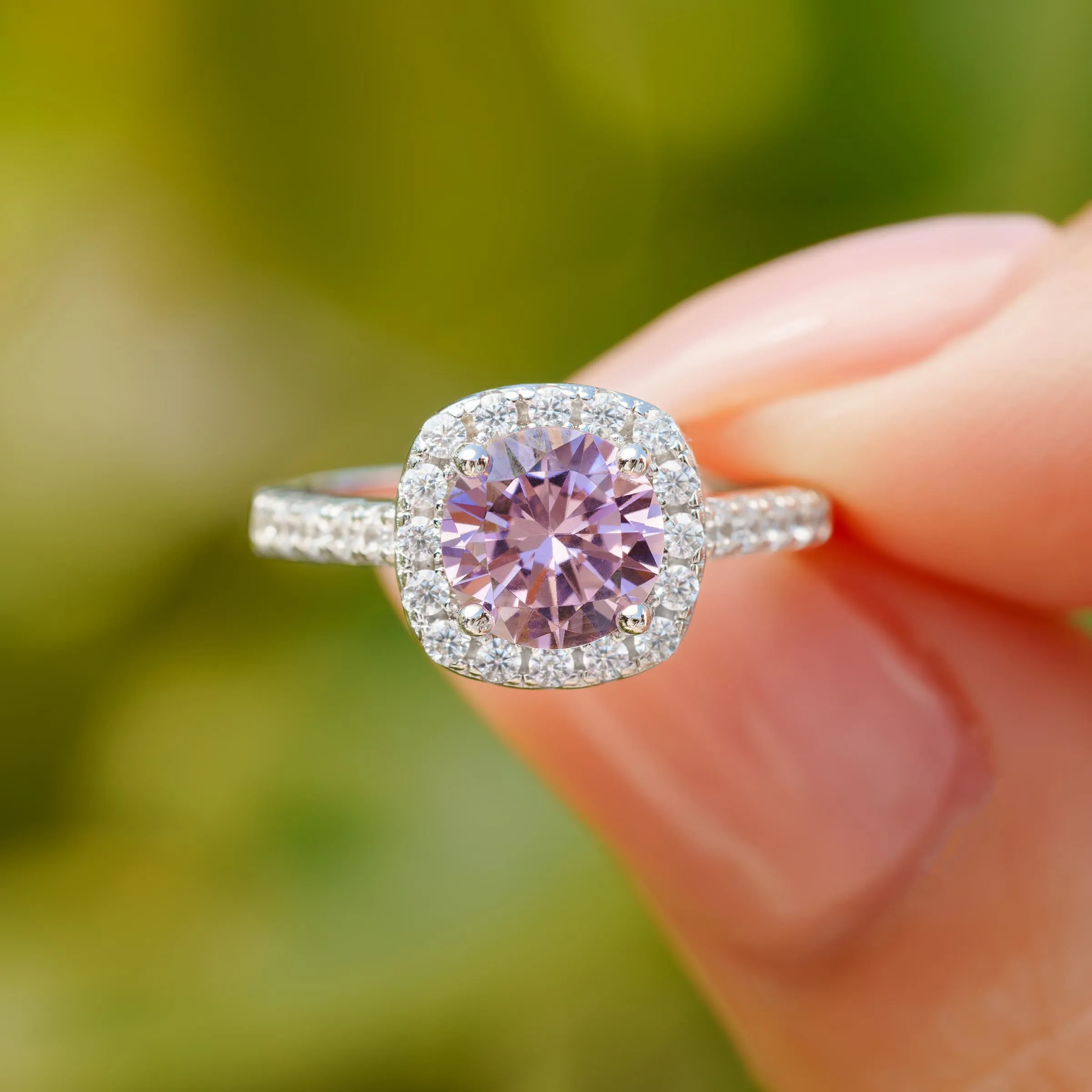 The Halo - Pink Sapphire