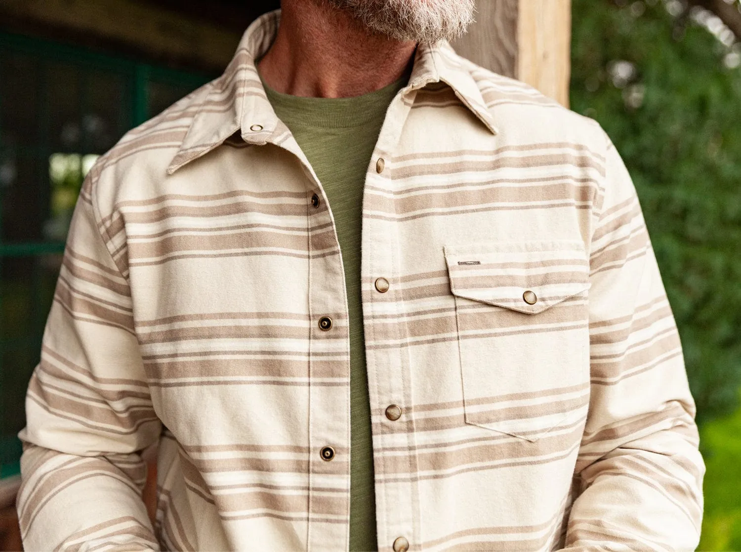 The J.R. Shirt - Blanket Stripe - Natural