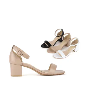 *UK size 2.5 - TIMELY - white, 5cm heels