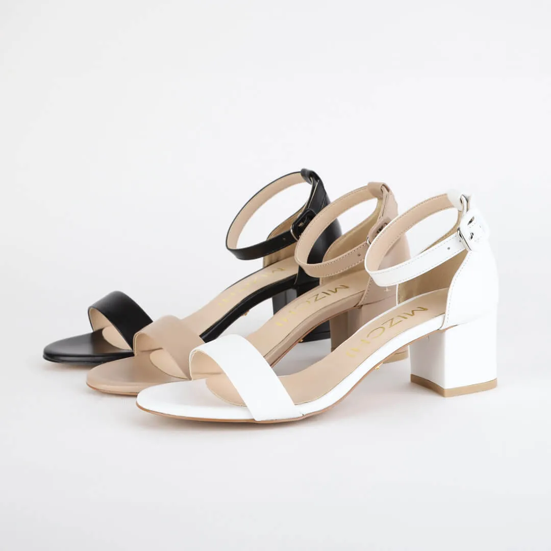 *UK size 2.5 - TIMELY - white, 5cm heels