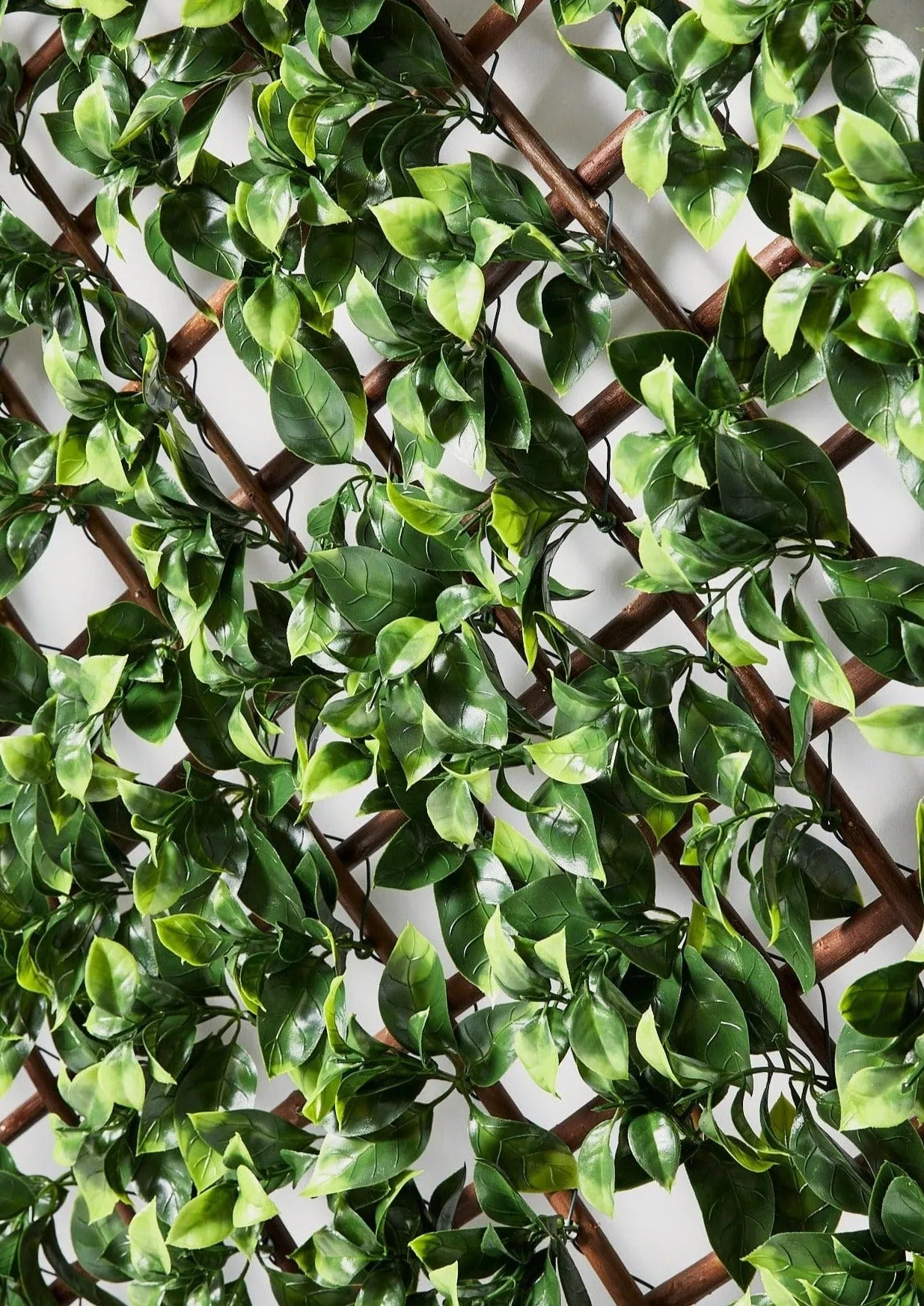 UV Treated Faux Indoor/Covered Outdoor Gardenia Trellis Fence - 78.5"